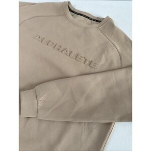 Alphalete Sweatershirt Mens‎ XL Tan Crew Pullover Preppy Minimalist Business